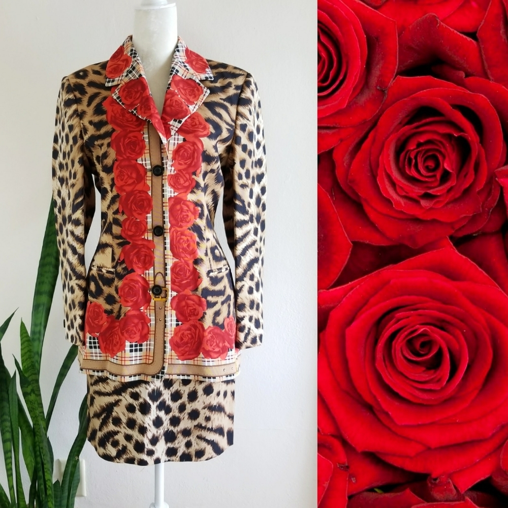 VTG 90s Laurèl Wool + Silk Skirt Suit